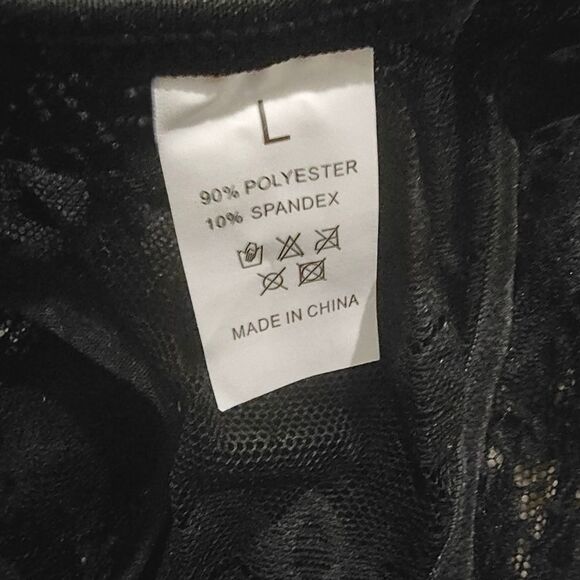 Black Sexy Lace Corset Ribbon Lingerie Set #R - Picture 5 of 6